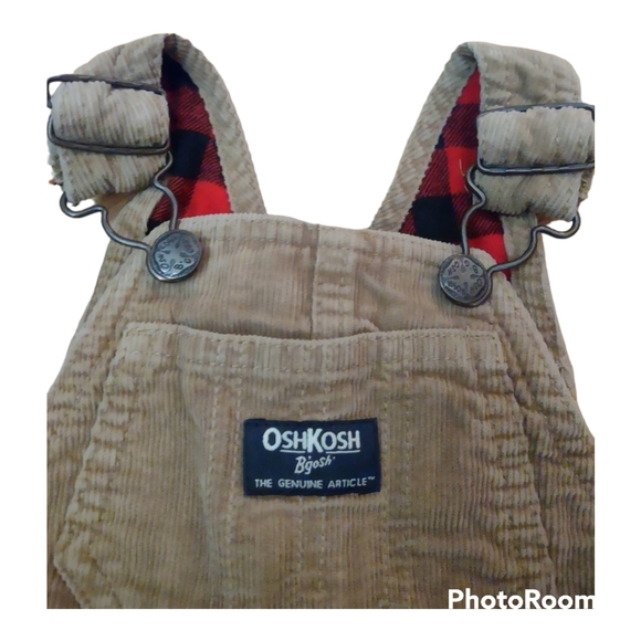 Oshkosh Baby Boys Overalls Corduroy Fleece Lined 6 months - Picture 2 of 4